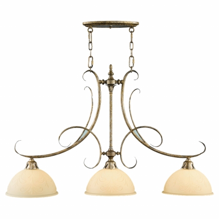 Murray Feiss F22883GIS Hummingbird 3 Light Island Chandelier Gilded Imperial Silver
