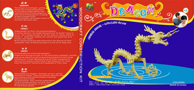 Towins TWD028 Wooden Puzzles Chinese Dragon Toy