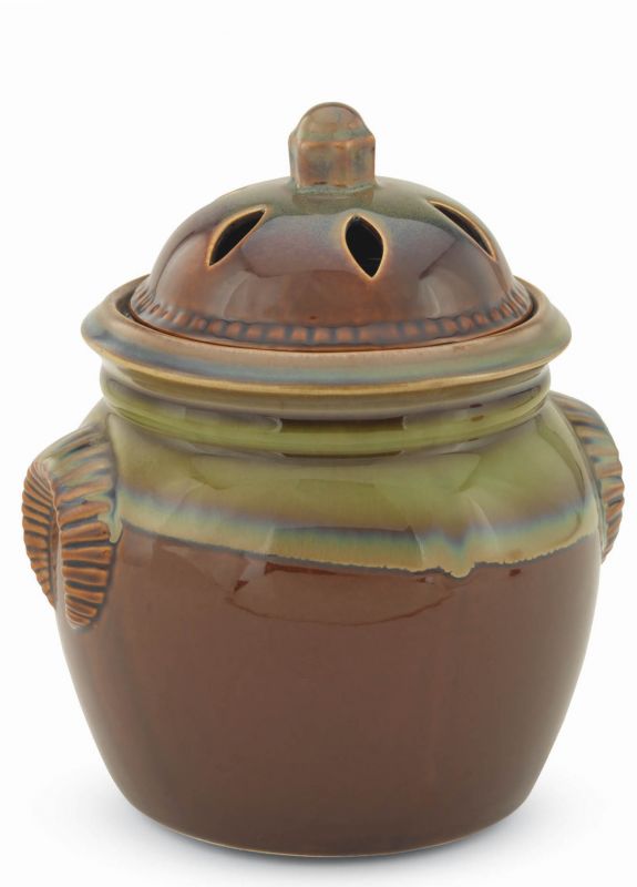 Candle Warmers CJAB Cookie Jar Candle Warmer Crock Antique Brown