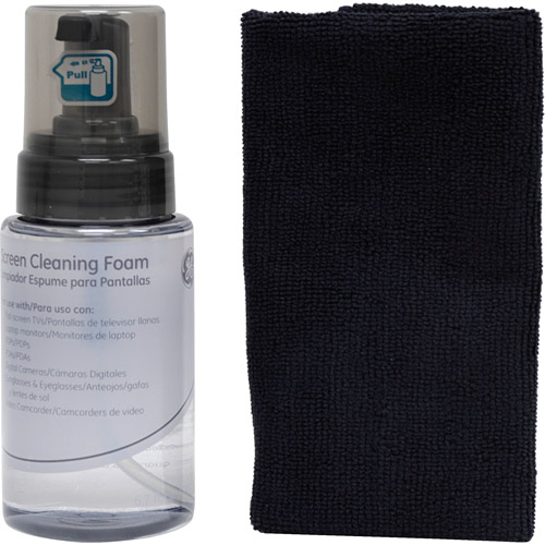 Jasco 70506 Screen Cleaning Foam with Microfiber Cloth in Black