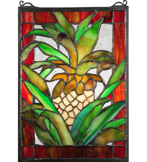 106243 Welcome Pineapple Lighted Mini Tabletop Window
