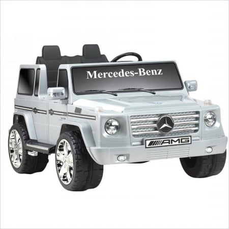 12V mercedes benz g55 amg ride-on - silver #7