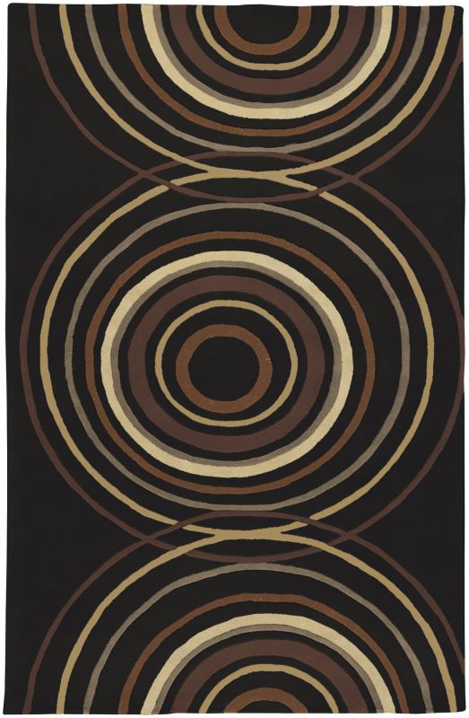 Surya FM7080811 Forum Rug 100 Pct Wool Hand Tufted Black/Brown/Tan/Taupe/Rust/Be