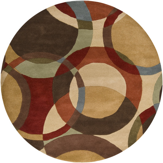 FM7108-4RD Forum Rug- 100 Pct Wool- Hand Tufted4 ROUND