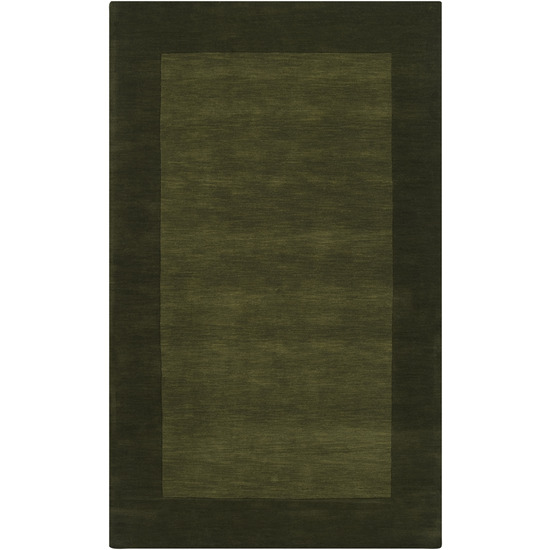 M315-23 Mystique Rug- 100% Wool- Hand Crafted- Dark Green- 2'X3'
