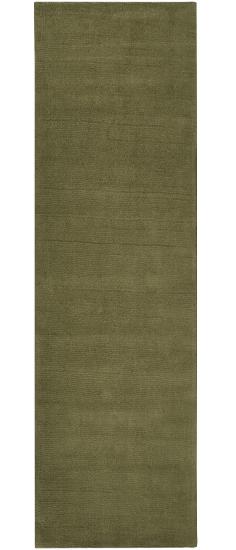 M329-268 Mystique Rug- 100 Pct Wool- Hand Crafted- Green- 26X8