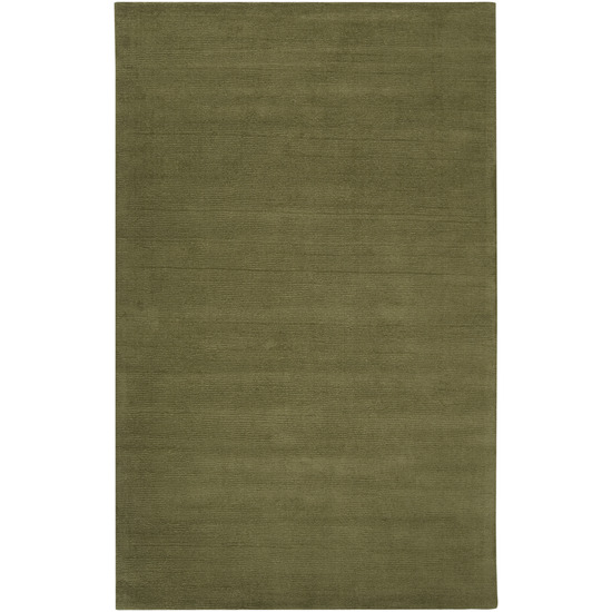 M329-58 Mystique Rug- 100 Pct Wool- Hand Crafted- Green- 5X8