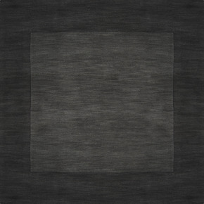 M347-8sq Mystique Rug- 100% Wool- Hand Crafted- Charcoal- 8&apos; Square