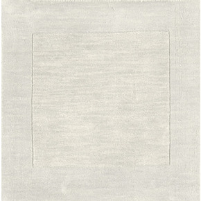 M348-8SQ Mystique Rug- 100% Wool- Hand Crafted- White- 8' SQUARE