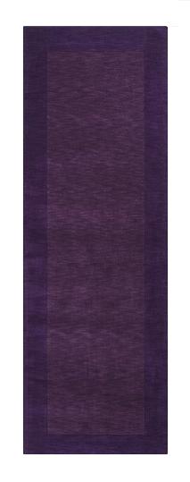 M349-268 Mystique Rug- 100 Pct Wool- Hand Crafted- Plum- 26X8