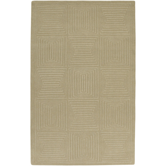 M64-1616 Mystique Rug- 100% Wool- Hand Crafted- Beige/Tan- 1'6''X1'6''