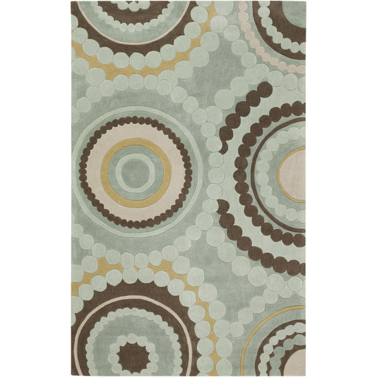 Surya COS8919811 Cosmopolitan Rug 100 Pct PolyAcrylic Hand Tufted Seafoam/Chocol