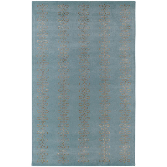 CAN1915-1616 Modern Classics Rug- 100% New Zealand Wool- Hand Tufted- Sky/Silver- 1'6''X1'6''