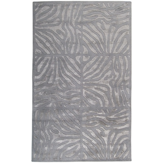 Can1935-58 Modern Classics Rug- 100 Pct New Zealand Wool- Hand Tufted- Slate/gray Blue- 5x8