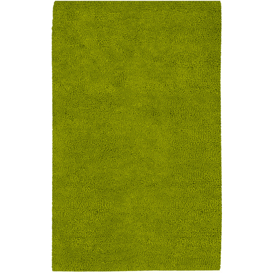 AROS6-1616 Aros Rug- 100 Pct New Zealand Felted Wool- Hand Woven- Lime Green- 16X16