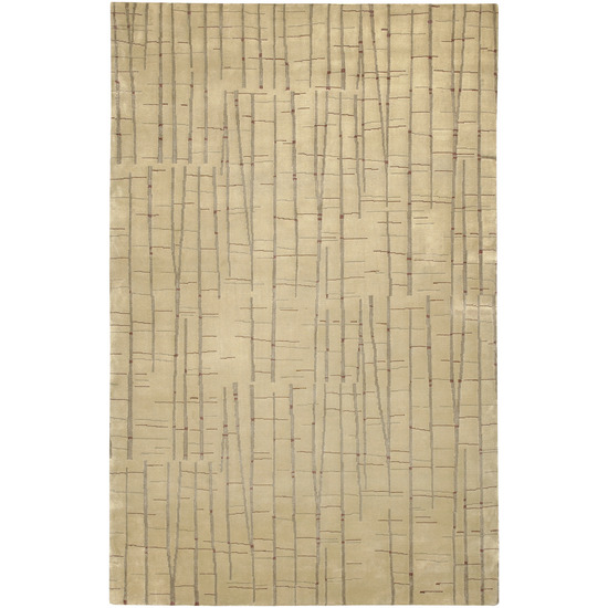 SH7402-1616 Shibui Rug- 100% Semi-Worsted New Zealand- Hand Knotted- Tan/Burgundy/Cocoa- 1'6''X1'6''