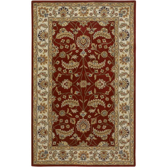 Surya CAE1022811 Caesar Rug 100 Pct Wool Hand Tufted Red/Ivory/Gold/Green/Sage/R