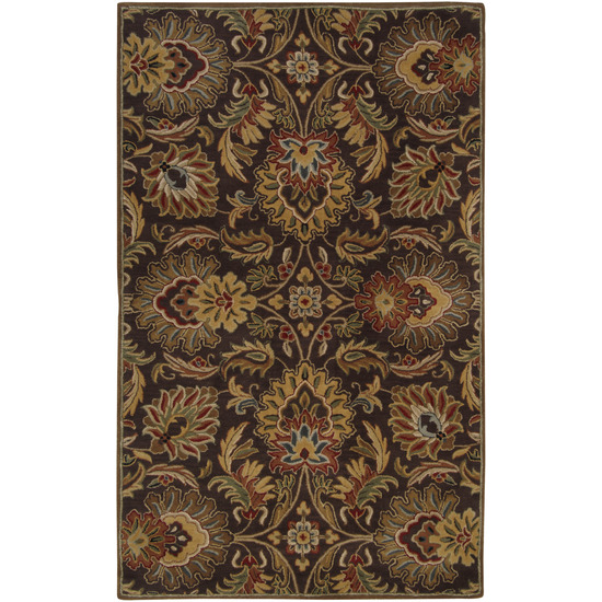 CAE1028-912 Caesar Rug- 100% Wool- Hand Tufted- Ivory/Gold/Black/Red/Rust/Sage-