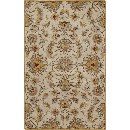 CAE1029-23 Caesar Rug- 100% Wool- Hand Tufted- Gold/Beige/Taupe/Rust/Olive/Sage- 2'X3'