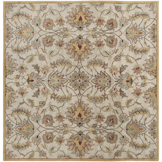 CAE1029-99SQ Caesar Rug- 100 Pct Wool- Hand Tufted- Gold/Beige/Taupe/Rust/Olive/Sage- 99 SQUA