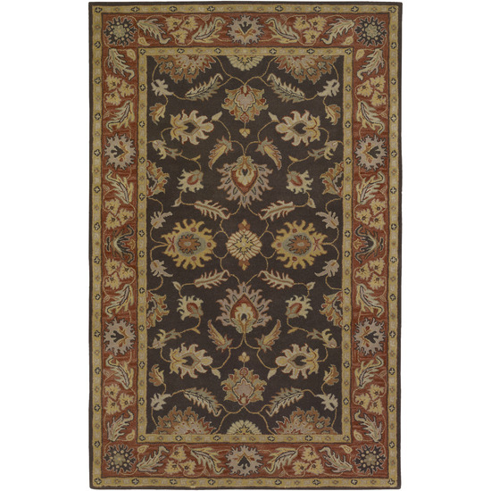 CAE1036-1215 Caesar Rug- 100% Wool- Hand Tufted- Chocolate/Rust/Gold /Beige/Tan/Taupe- 12'X15'