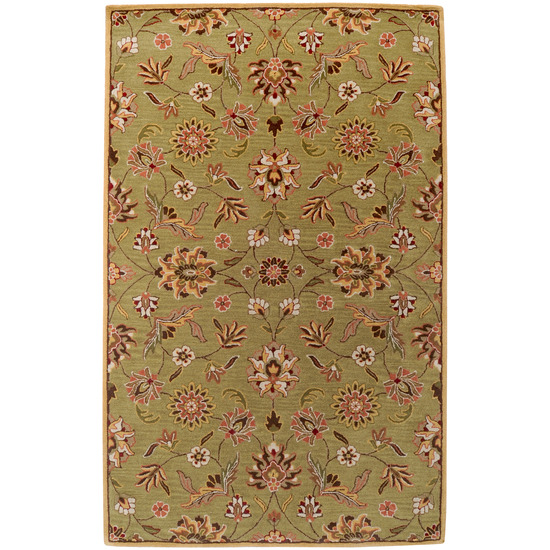 Surya LGN6217811 Legion Rug 100 Pct Wool Hand Tufted Gold/Sage/Chocolate/Burgund