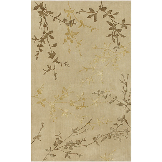 TAM1004-1616 Tamira Rug- 100% Wool - Viscose- Hand Tufted- Tan/Gold- 1'6''X1'6''