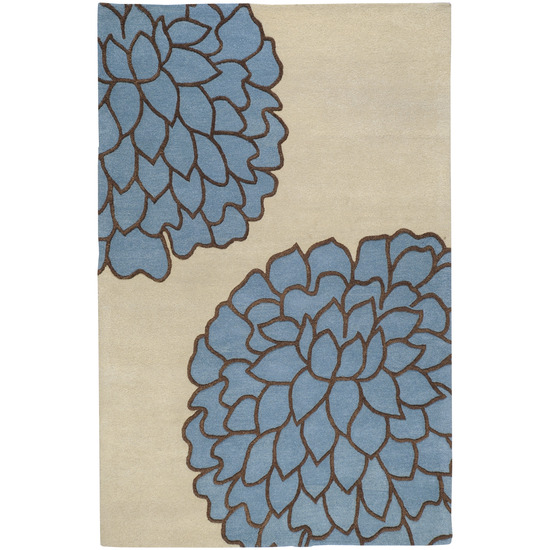Surya ART225811 Artist Studio Rug 100 Pct New Zealand Wool Hand Tufted Ivory/Sky