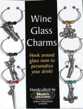 Mum s Creations WC5 Wine CharmsGolfing Wine Glass Charms