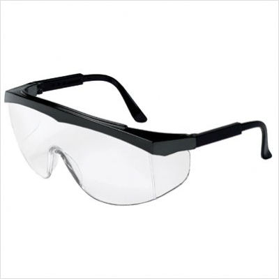 135-ss110 Stratos Black Frame Clear Lens Safety Glass