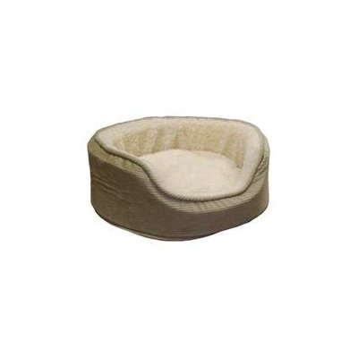 Furhaven Dog DFV10206034 Small Corduroy Oval Bed  Tan
