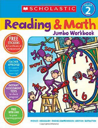 Scholastic 978-0-439-78601-0 Reading & Math Jumbo Workbook - Grade 2