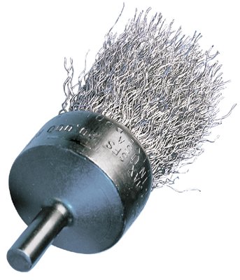 410-82991 1 Inch Crimped Wire End Brush .006 Ss Wire 1-4 Inch Shk