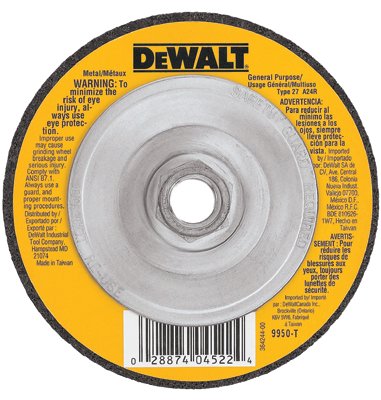 115-dw4523 General Purpose|4-1-2 Inch X 1-4 Inch X 5-8 Inch-11 General Purpose Metal Grinding Wheel