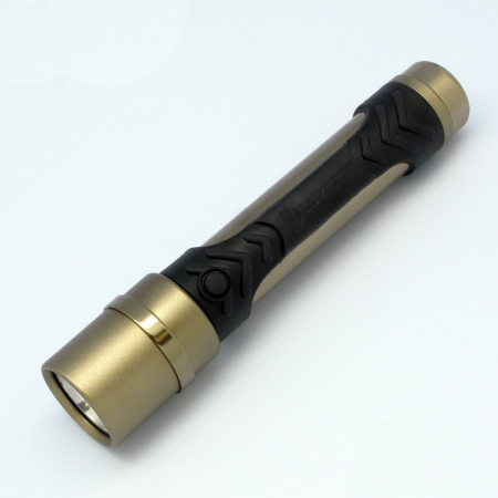 Lumilite 3868 Talent HPX 2D High Power Xenon Aluminium Flashlight With Synthetic Rubber Grip OneHandSpotToFlood 2 Tone Finish Battery Included