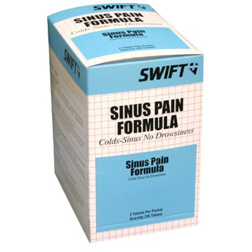 orsno12898 Swift First Aid 7142107250 Sinus Pain Tablet 250Bx