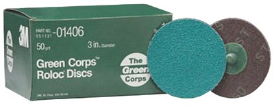 3M Abrasive 405-051131-01406 Green Corps? Roloc? Grinding Coated-Polyester Disc 3M Abrasive 405-051131-01406 Green Corps? Roloc? Grinding Coated-Polyester Disc