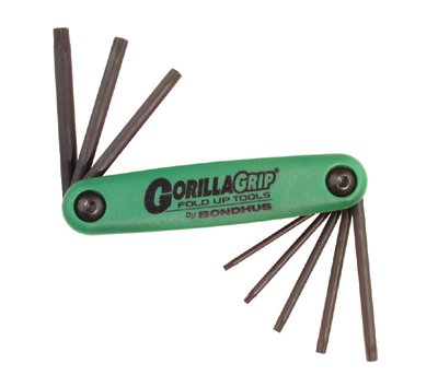 116-12632 T6-t25 Gorilla Grip Foldup Torx Tool Set