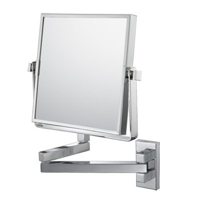 Aptations 24043 Square Double Arm Wall Mirror In Chrome 24043 - Chrome