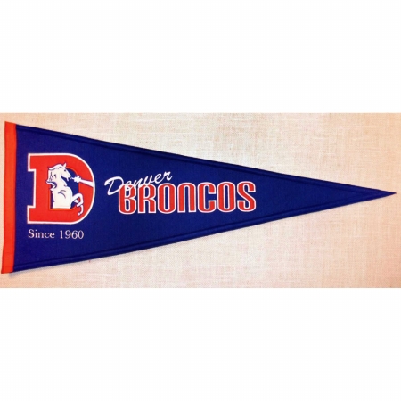 Winning Streak 139509 Denver Broncos Throwback Wool Pennant