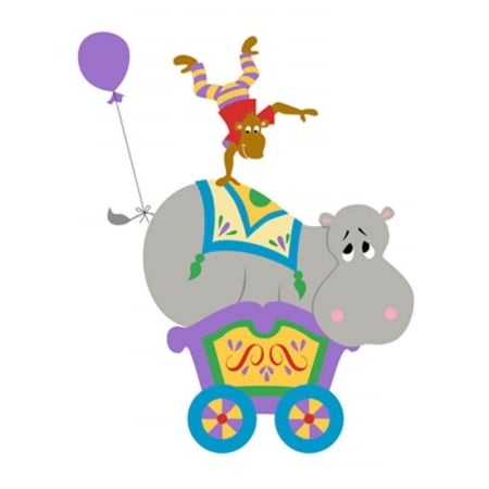 5-1218 Hippo & Monkey Car - Paint It Yourself