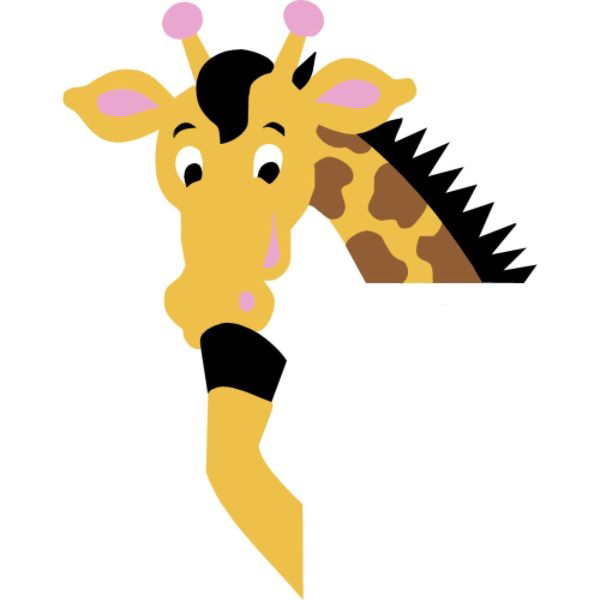 E 5-1156 Giraffe Doorhugger - Paint It Yourself