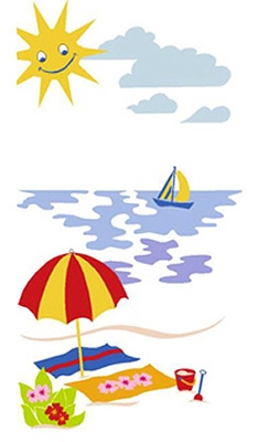 5-1188 Beach Umbrella - Paint It Yourself