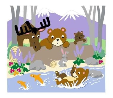 5-1295 Bear-ly Fishing - Paint It Yourself