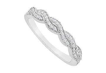 Fine Jewelry Vault W3031BW14D110 Diamond Wedding Band : 14K White Gold 0.33 CT Diamonds