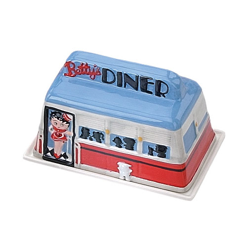 NJ Croce CC947 Bettys Diner Betty Boop Butter Dish