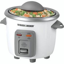 Black and Decker RC3303 Rice Cooker 3 Cup Automatic Glass Lid Nonstick Pot