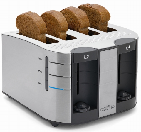 Toastess DLTT672 Stainless Steel Toaster Electronic 4 Slice