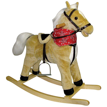 Charm 82341 Blonde Horse Rocker With Moving Mouth & Tail
