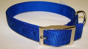 445-11457 No.115n Bl26 Nylon Collar Double Ply 1inx26in Color Blue